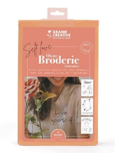 Kit de broderie pentru imbracaminte Self Love Graine Creative, cod 420245
