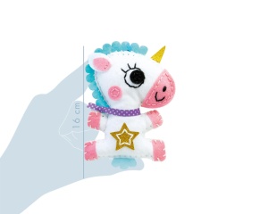 Kit de cusut Mini Couz'in model Olympe unicornul My Mandarine, cod KC089C