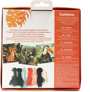 Kit de cusut Graine Creative pentru copii cu personaje din jungla 750247