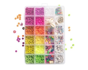 Kit margele din plastic cu forme diverse pentru bijuterii handmade DP Craft GRZS-003