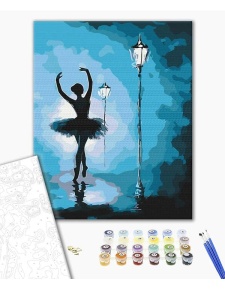 Kit pictura pe numere Ballerina in the Light of Lanterns 25686