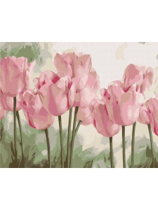 Kit pictura pe numere Delicate tulips Profiart 53322