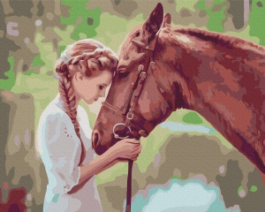 Kit pictura pe numere Girl with a Horse 51819