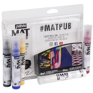 Markere acrilice set 5 x 30 ml Mat Pub Pebeo 255181
