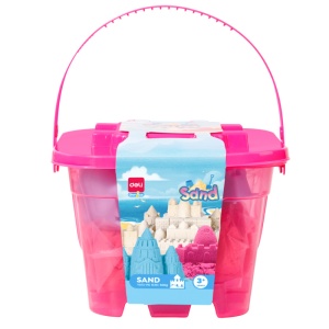 Nisip modelabil 500g Deli cu 6 forme pentru joaca creativa copii