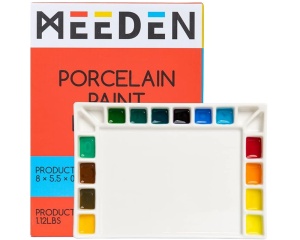 Paleta profesionala dreptunghiulara din ceramica cu 18 compartimente MEEDEN, cod PLC-4046