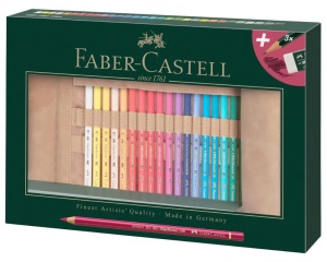 Rollup 30 Creioane Polychromos + 3 Castell 9000 Faber Castell 110030