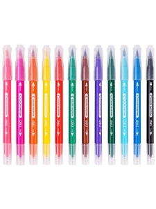 Set 12 carioci cu 2 capete Deli DLEC15112