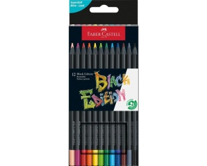 Set 12 creioane colorate Black Edition Faber Castell
