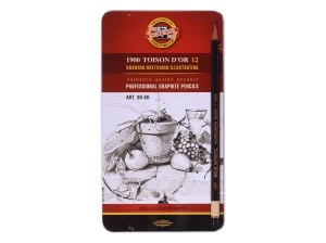 Set 12 Creioane Grafit Profesionale Koh-I-Noor