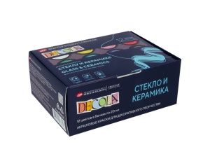 Set 12 culori sticla si ceramica Decola 4041114