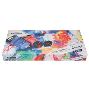 Set 15 culori acrilice Schmincke College, 75 ml, pentru studiu si amestecuri cromatice, 83709097