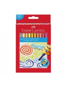 Set 24 creioane cerate retractabile Twist Faber Castell 120004