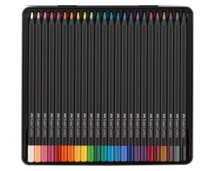 Set 24 creioane colorate Black Edition Faber Castell 116425