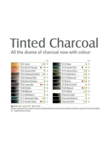 Set 24 creioane Derwent Tinted Charcoal