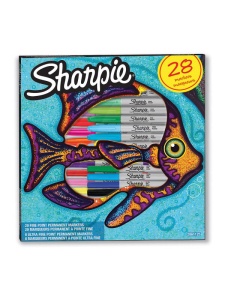 Set 28 markere permanente Fish Sharpie 2061129