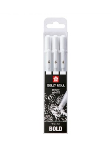 Set 3 pixuri gel alb Gelly Roll Sakura