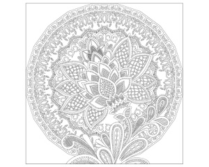 Set 4 planse Art Therapy model Mandala 25 x 25 cm Phoenix 0212040671S3