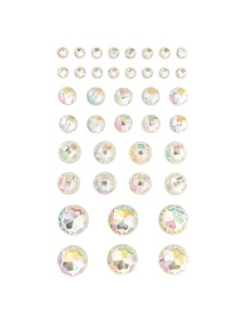 Set 40 cristale adezive, iridescent diverse marimi Dp Craft GRKR-081