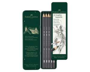 Set 5 Creioane Grafit Solubil Faber-Castell