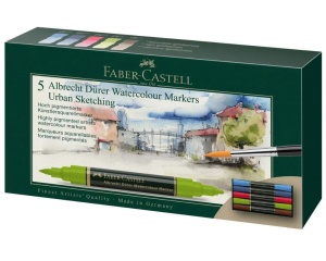 Set 5 Markere Acuarelabile Urban Albrecht Durer Faber Castell 160308