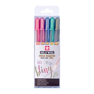 Set 5 Pixuri cu gel Gelly Gold Shadow Sakura poxpgbsha5a