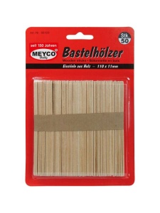 Set 50 bete din lemn 110 x 11mm Meyco 66169