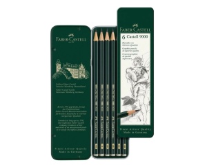 Set 6 Creioane Grafice Castell 9000 Faber Castell 119063