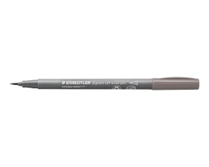 Set 6 linere Pigment Brush cu varf tip pensula moale, nuante de gri, 372-C6, Staedtler