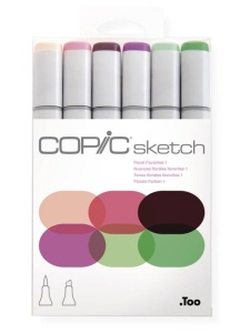 Set 6 markere cu cerneala pe baza de alcool, Copic Sketch Floral Favorites 1, 21075668