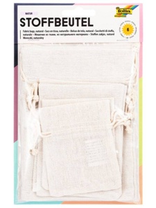 Set 6 Saculeti textili model Natur F64101