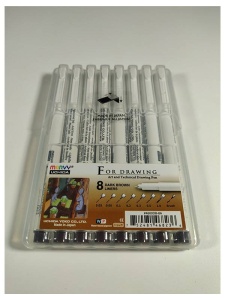 Set 8 linere Sepia Marvy Uchida for Drawing 4600DB-8A
