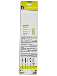 Set 8 pensule late si rotunde, par sintetic Pebeo 952404