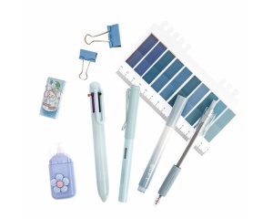 Set 9 accesorii de papetarie albastru pastel DP Craft DPSG-003
