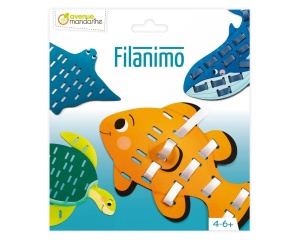 Set de tesut cu panglici animale marine Filanimo Mandarine KC170C
