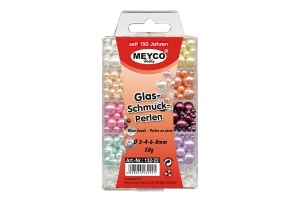 Set Margele Colorate Pentru Bijuterii Diametru 3-4-6-8cm 50g Meyco 132-22