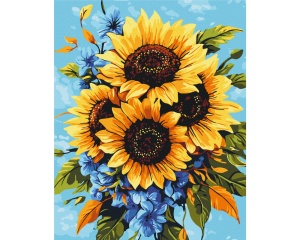 Set pictura pe numere Buchet de floarea-soarelui BS54376