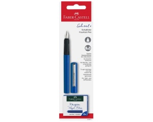 Set Stilou cu 6 Rezerve Cerneala Royal Blue Faber Castell