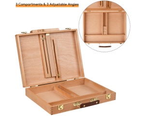 Sevalet de Masa Tip Cutie MEEDEN din Fag Natur, cod AFB-6009-YM