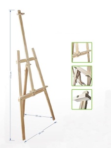 Sevalet economic din lemn de pin nelacuit, 172 cm, pentru panze de pana la 106 cm, FRN1013