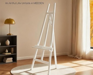 Sevalet Profesional de Studio MEEDEN Basic Large A-Frame din Pin Natur, cod AFE-6016S-BS