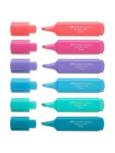 Textmarker cu cerneala pe baza de apa si varf 1-5 mm, 1546 Pastel, Faber-Castell