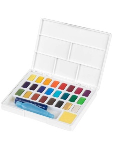 Acuarele set 24 in cutie de plastic Faber Castell 169724