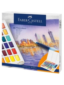 Acuarele set 48 in cutie de plastic Studio Faber Castell 169748