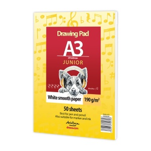 Bloc de Schite Drawing Pad Junior A3 / A4 190g 50 file