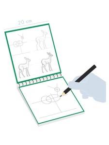 Carte de colorat Graffy Learn Avenue Mandarine - Animale din padure, 24 file, spira GY150C