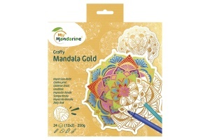 Carte De Colorat Graffy Mandala Gold Avenue Mandarine GY172C