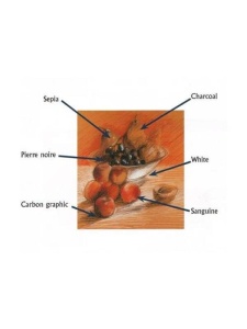 Creioane pentru schita Conte-Charcoal