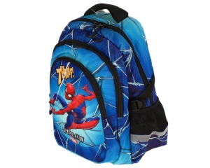 Ghiozdan pentru clasele I-IV Spiderman, albastru, 3 fermoare, KMSM0010, Pigna