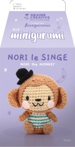 Kit creativ Amigurumi model Maimuta Nori pentru crosetat 100 mm Graine Creative 420330